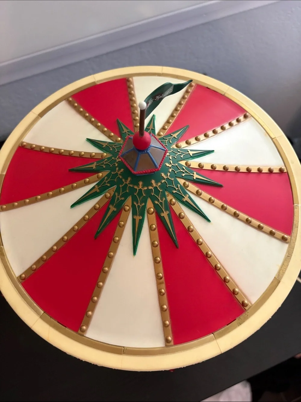 Mr Christmas Holiday Fair Music Sleigh Merry Go Round Vintage